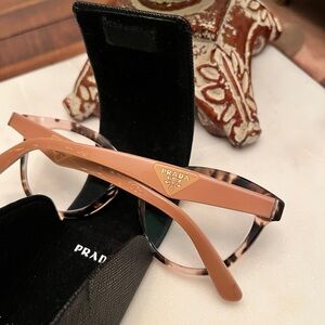 Prada Women's Blush and Tortoise Eyeglasses w/Prada Hardshell Case